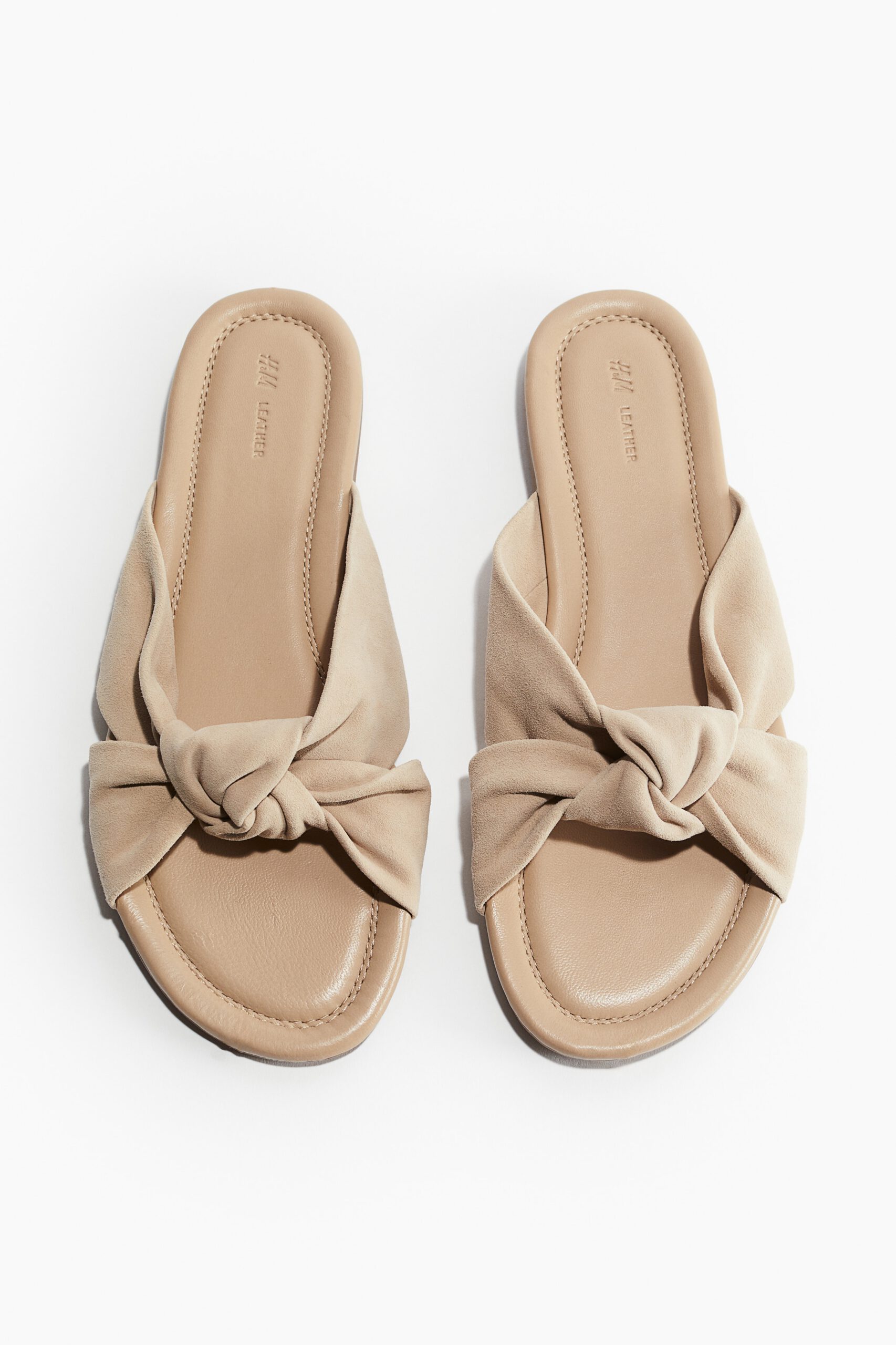 Knot Detail Leather Sandals