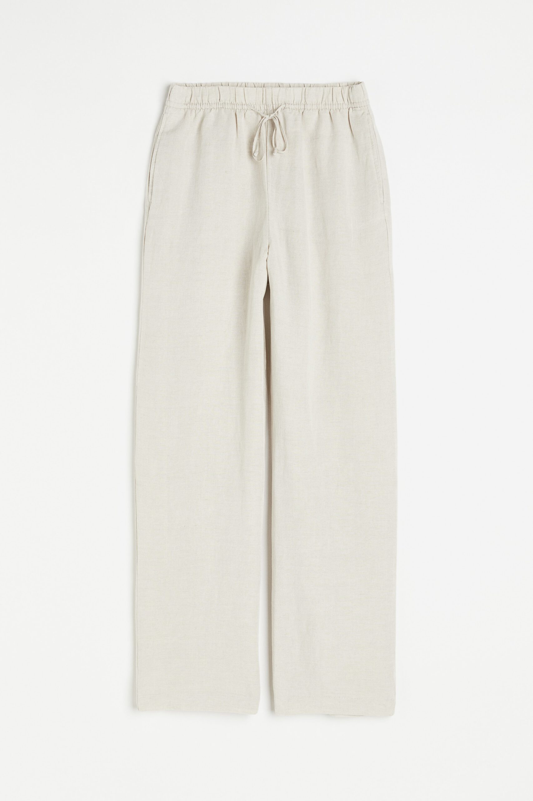 Linen Blend Pull On Pants