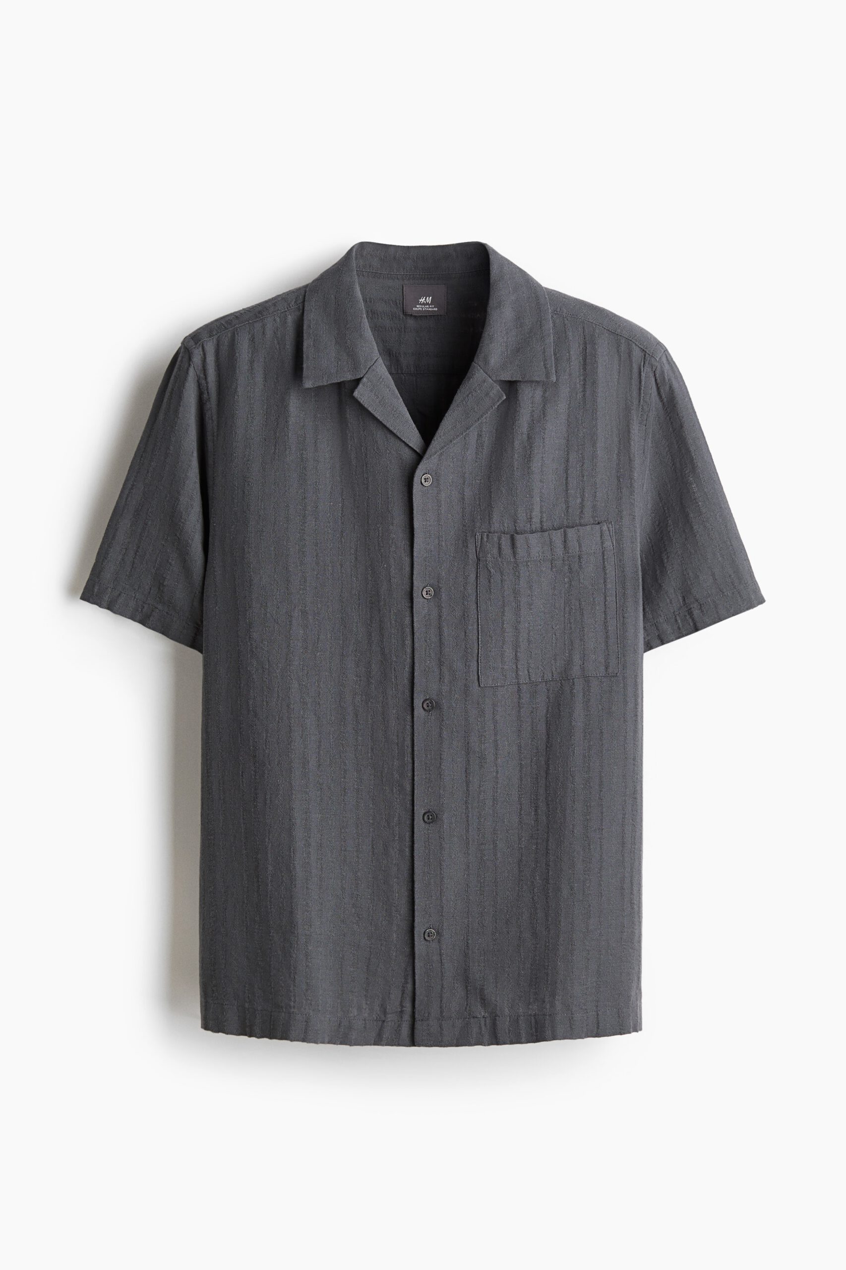 Regular Fit Textured Weave Resort Shirt